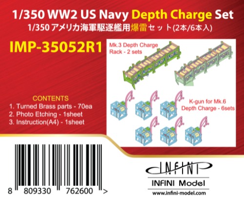 IMP-3552R1 WW2 USN Depth Charge SET