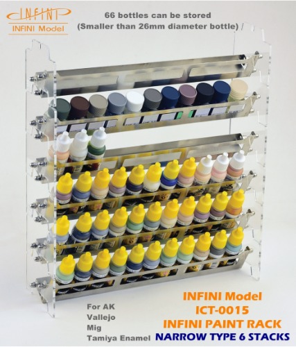 ICT0015 Infini Paint Organizer Display Stand (Narrow Type 6 Rows)